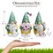 Garden Guardians Set of Three 6" Gardening Gnome Figurines, Floral Green and Yellow Statue Decor